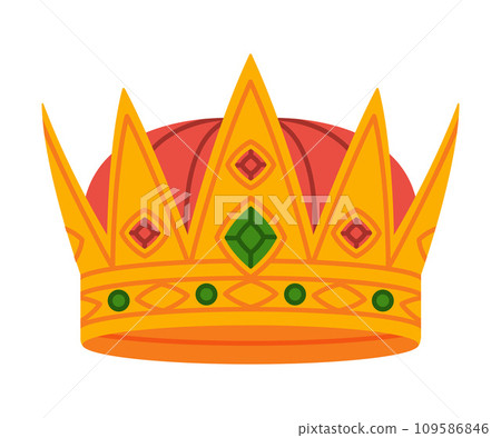 Golden Crown as Royal and Monarch Symbol Vector Illustration Golden Crown as Royal and Monarch Symbol Vector Illustration 109586846