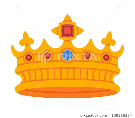 Golden Crown as Royal and Monarch Symbol Vector... - Stock Illustration ...