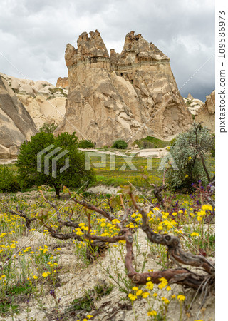 Pigeon Valley also known as Guvercinlik Valley is among the most popular hiking trails in Cappadocia. Nevsehir, Turkey. Pigeon Valley also known as Guvercinlik Valley is among the most popular hiking trails in Cappadocia. Nevsehir, Turkey. 109586973