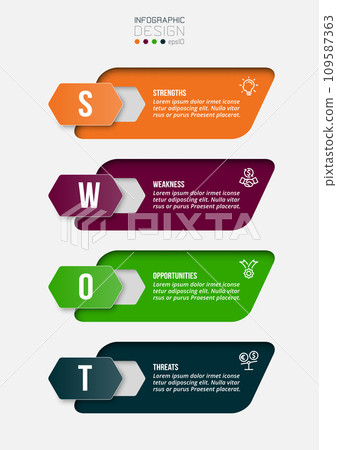 Business concept infographic template with swot analysis. Business concept infographic template with swot analysis. 109587363
