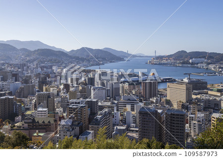 View of the city from Nishizaka Town (Tateyama) [Nishizaka Town, Nagasaki City, Nagasaki Prefecture] 109587973