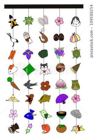 Hinamatsuri material for hanging dolls 109588254