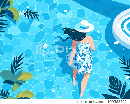 girl swimming underwater girl swimming underwater 109588721