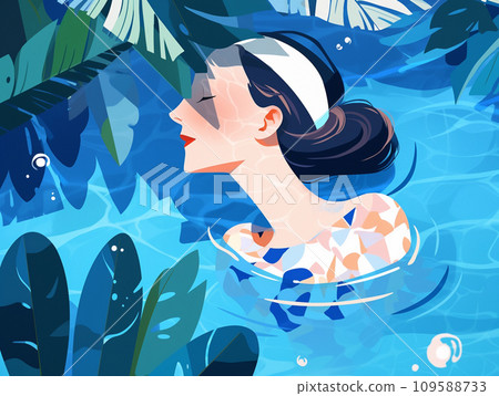 水下游泳的女孩 109588733