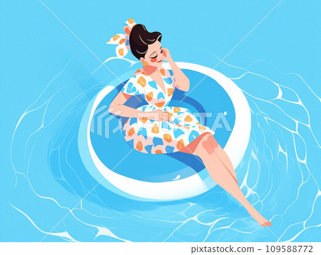 Girls swimming in the pool Girls swimming in the pool 109588772
