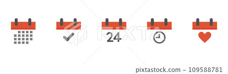 Calendar and schedule icons Calendar and schedule icons 109588781