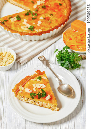 Pineapple Chicken Pie with almonds and cheese 109589988