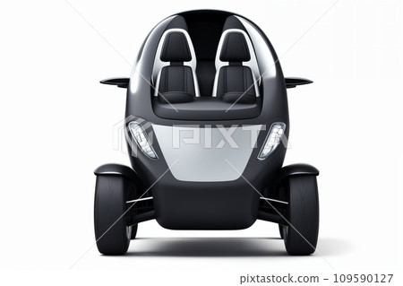 a brand-less generic concept car. Modern electric car on a white background. Concept of ecological transport. a brand-less generic concept car. Modern electric car on a white background. Concept of ecological transport. 109590127