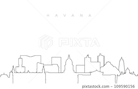 Outline Havana skyline.  109590156