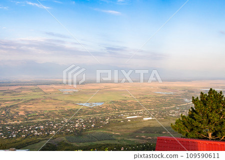view of Alazan plain in twilight from Sgnagi view of Alazan plain in twilight from Sgnagi 109590611