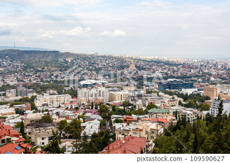Tbilisi from Mtatsminda Pantheon observation deck 109590627