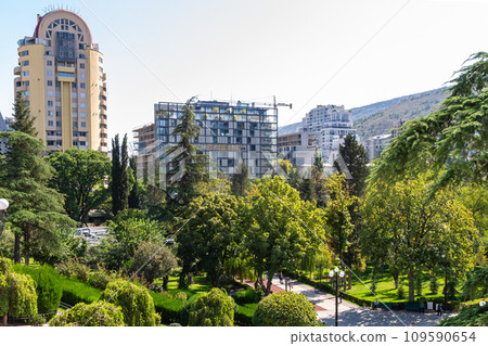 green Vake Park in Tbilisi city on sunny day 109590654