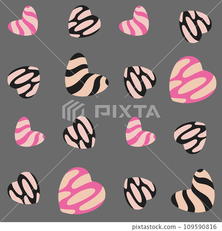 Seamless pattern repeating texture sweet hearts 109590816