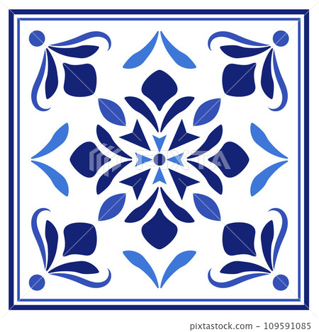 Azulejos portuguese traditional ornamental tile 109591085