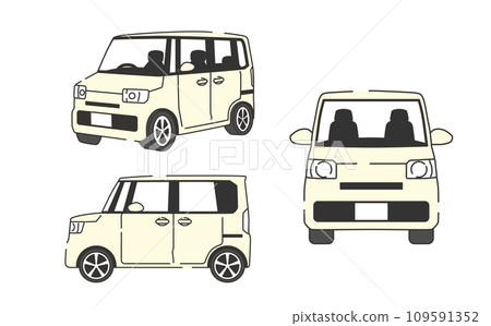 Light car illustration set 109591352