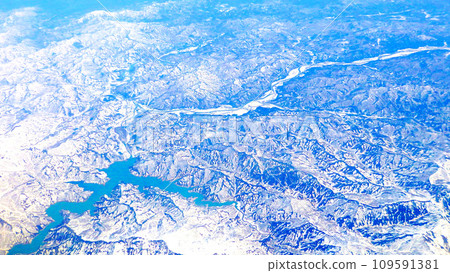 Alps seen from an airplane Alps seen from an airplane 109591381