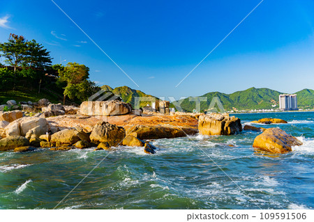 Rocky seashore.  109591506