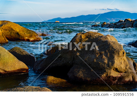 Rocky seashore. Rocky seashore. 109591556