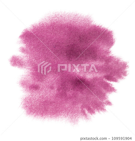 Colorful watercolor pink stain drawing handmade with pink watercolor paint 109591904