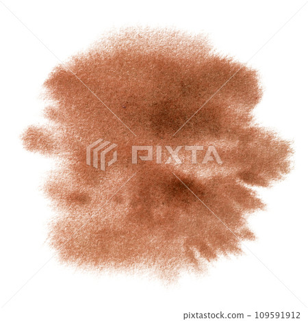 Colorful watercolor brown stain drawing handmade with brown watercolor paint 109591912