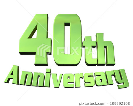 3DCG characters "40th Anniversary/40th Anniversary" green, green 109592108