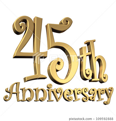 3DCG characters "45th Anniversary/45th anniversary" gold, gold 109592888