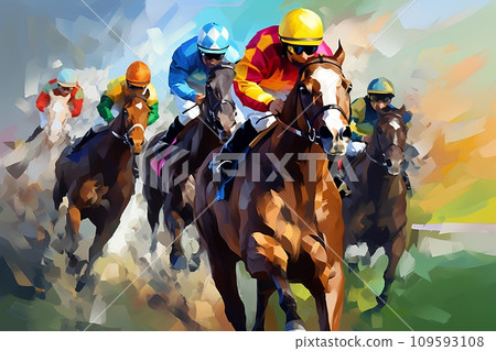 強大的賽馬場景 109593108