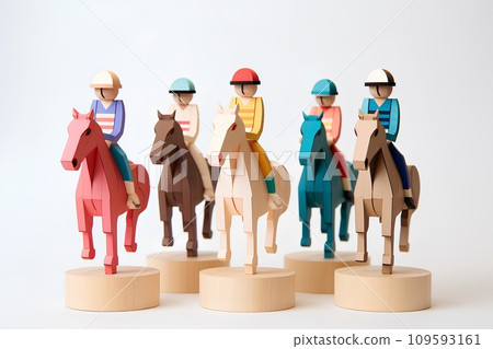 Horse riding icon (paper craft) 109593161