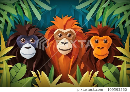 orangutan in the jungle 109593260