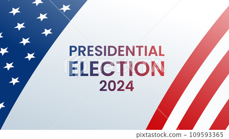 US presidential elections banner. US vote campaign banner with american flag. US presidential elections banner. US vote campaign banner with american flag. 109593365