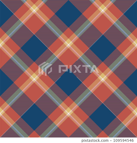 Tartan scotland seamless plaid pattern vector. Retro background fabric. Vintage check color square geometric texture for textile print, wrapping paper, gift card, wallpaper design. 109594546
