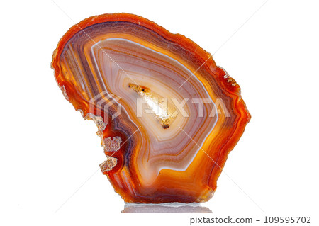 macro mineral stone agate on a white background 109595702