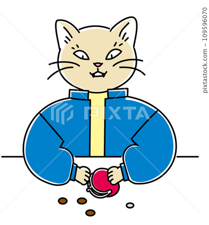 一個愛貓的人因為錢包裡的東西太少而僵住了 109596070