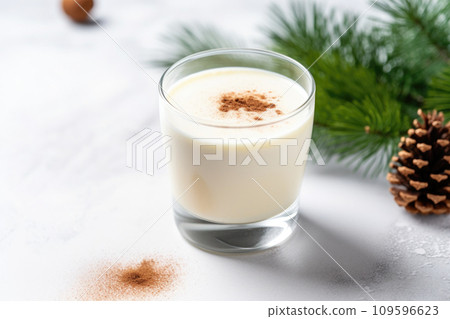 Milk cocktail in a glass 109596623