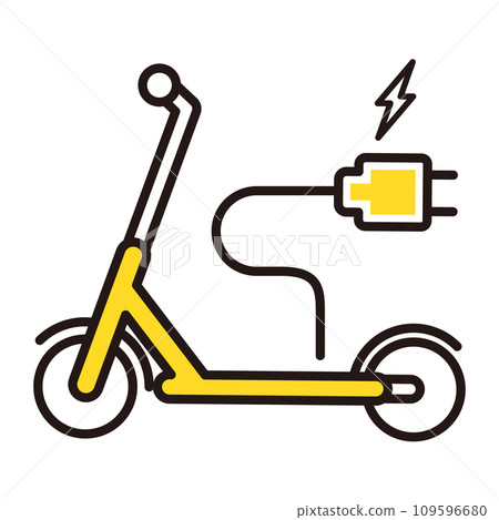 電動滑板車簡單圖標 電動滑板車簡單圖標 109596680