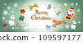 Christmas banner with text_Green 2_Christmas_Landscape3600×1400mm 109597177