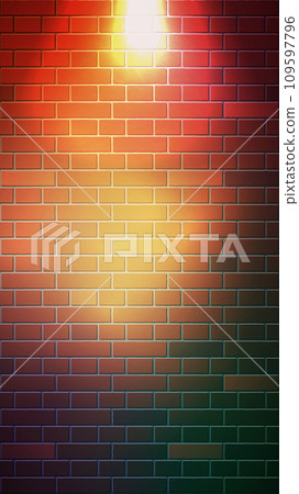 The red brick wall vertical format background template The red brick wall vertical format background template 109597796