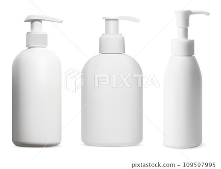 Pump dispenser soap bottle mockup. Vector package 109597995