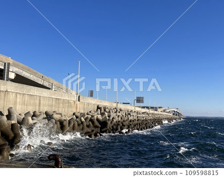 Tokyo Bay Aqualine Umihotaru_Umihotaru seen from the south ship berthing facility Tokyo Bay Aqualine Umihotaru_Umihotaru seen from the south ship berthing facility 109598815