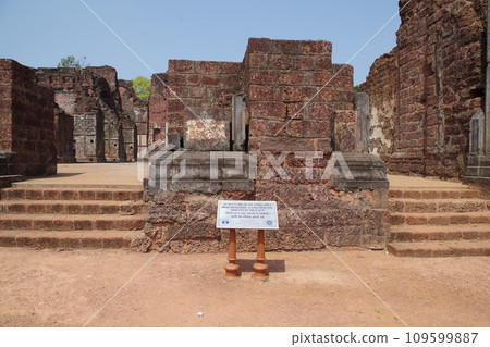 印度世界遺產果阿教堂和修道院聖奧古斯丁塔 109599887