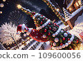 New Year's holidays in a small town, created with the help of generative ai illustration. 109600056