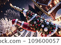 New Year's holidays in a small town, created with the help of generative ai illustration. 109600057