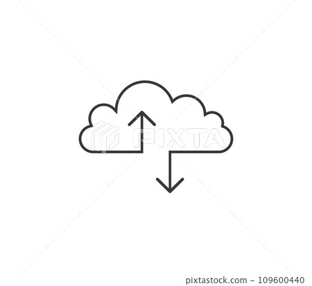 Cloud data icon. Vector illustration. Cloud data icon. Vector illustration. 109600440