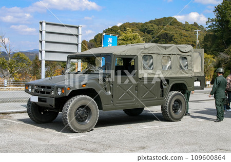 Ground Self-Defense Force high mobility vehicles on display Ground Self-Defense Force high mobility vehicles on display 109600864