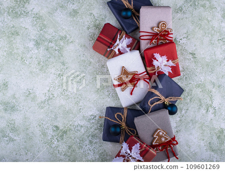 Christmas or New Year gift box 109601269