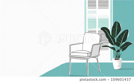 Interior background illustration room AI generated image 109601437