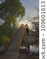 Pedestrian bridge at Patagonia Lake State Park, Arizona, USA 109601613