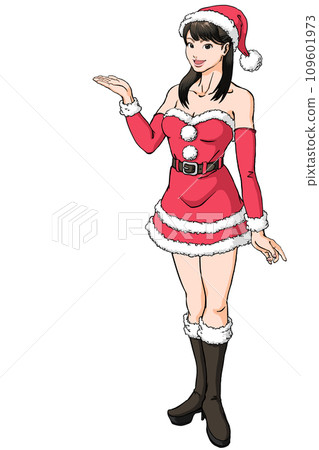 扮演聖誕節 Santa_Boots 的年輕女子 109601973
