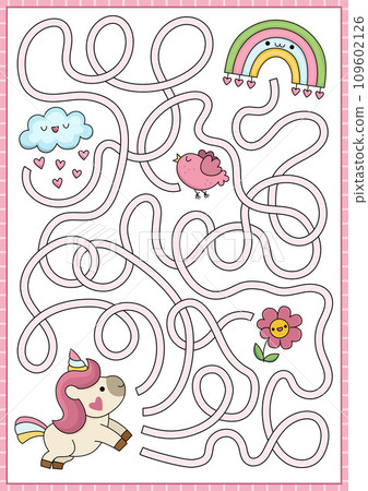 Kanon ST.Valentines day 2001トレカ ランチョンマット Saint Valentine maze for kids. Love holiday - Stock