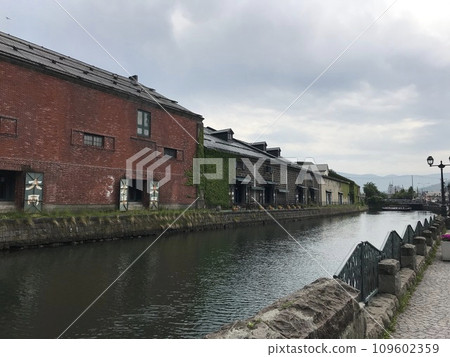 Japan, Asia: Winter Serenity: Exploring Otaru, Hokkaido Along the Riverwalk 109602359